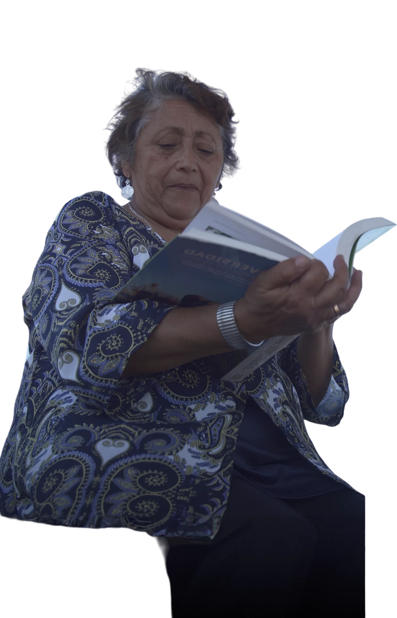 A person reading a book